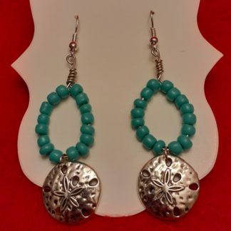 Sand dollar charm earrings