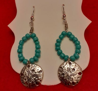 Sand dollar charm earrings